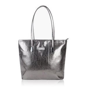 NFI essentials Large Capacity Croco Pattern Tote Bags For Womens Handbag for Ladies Big stylish Purse Shoulder Shopping office College party Bag for daily travel with zip pocket