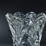 NFI essentials 7.4 Inches Crystal Clear Glass Vases for Flowers with Embossed Floral Design for Fresh or Artificial Flowers Decorative Centerpiece 400ml - AYAHA ENTERPRISES PRIVATE LIMITED