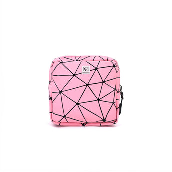 NFI essentials Pack of 3 Pack of 2 PU Diamond Print Women Portable Sanitary Napkin Pouch With Zipper Feminine Pad - AYAHA ENTERPRISES PRIVATE LIMITED