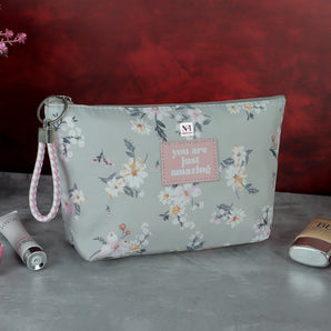 NFI essentials Makeup Pouch for Women, Cosmetic Bag, Stylish Pouch for Makeup Accessories, Travel Pouch Vanity Kit Organiser Toiletry Bag Make up Pouch for Girls