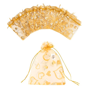 NFI essentials Potli Gift Pouches for Return Gifting, Pack of 50 Pcs (13x18 cm), Drawstring Burlap Pouch For Return Candy Gifts, Nikah, Birthday Suruku Pai Pouch