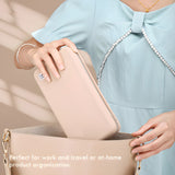 NFI essentials Makeup Brush Holder Pouch for Travel, Silicone Portable Cosmetic Face Brushes Case with Zipper Closure, Soft and Sleek Water Proof Large Make up Brush Pouch - AYAHA ENTERPRISES PRIVATE LIMITED