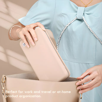 NFI essentials Makeup Brush Holder Pouch for Travel, Silicone Portable Cosmetic Face Brushes Case with Zipper Closure, Soft and Sleek Water Proof Large Make up Brush Pouch - AYAHA ENTERPRISES PRIVATE LIMITED