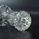 NFI essentials 7.4 Inches Crystal Clear Glass Vases for Flowers with Embossed Floral Design for Fresh or Artificial Flowers Decorative Centerpiece 400ml - AYAHA ENTERPRISES PRIVATE LIMITED