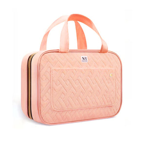 NFI essentials Travel Toiletry Bag with Hanging Hook, Cosmetic Bag Travel Organizer for Accessories, Shampoo, Cosmetic Storage Case with Multiple Compartments