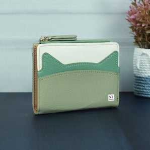 NFI essentials Small Wallet for Women, PU Leather Mini Wallet for Girls, Cash, Coin, Credit Card Holder with Zip Pocket, Bifold Cat Ear Design Small Money Purse for Girls Ladies