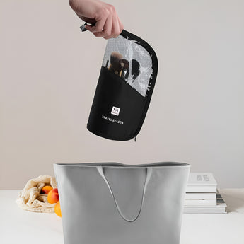 NFI essentials Makeup Brush Organizer Bag for Women, Portable Makeup Brush Holder Travel Makeup Brush Case Standing Zipper Waterproof Cosmetic Brush Pouch (Copy) - AYAHA ENTERPRISES PRIVATE LIMITED