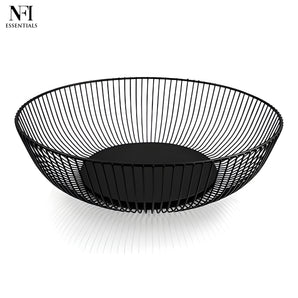 NFI essentials Fruit & Vegetable Basket, Multipurpose Metal Wire Basket, Fruits & Vegetables Storage Bowl for Home, Kitchen & Dining Table, Decorative Potato Onion Stand for Bread, Snacks, Candy, etc.
