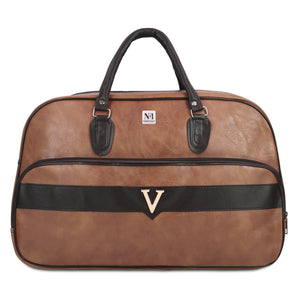 NFI essentials Large Leather 20 Inch Duffle Bag For Travel Men and Women's