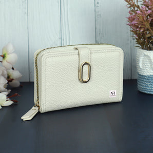 NFI essentials Small Wallet for Women, PU Leather Mini Wallet for Girls, Zipper Wallet, Credit Card Holder Organizer Coin Purse for Girls, Small Money Wallets for Ladies