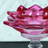 NFI essentials Tealight Lotus Flower Candle Holder with Clear Pedestal Base Artistic Centerpiece for Home Décor, Meditation, Special Occasions, and Festive Lighting - AYAHA ENTERPRISES PRIVATE LIMITED