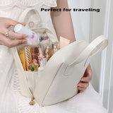 NFI essentials Portable Handheld Makeup Bag for Women with Compartments Large Capacity Travel Toiletry Cosmetic Bag with Handle Large Opening Makeup Pouch - AYAHA ENTERPRISES PRIVATE LIMITED