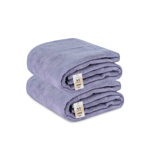 NFI essentials Pack of 2 Microfiber Super Absorbent Bath Towel (57"x30") Soft Bath Towel for Multipurpose Use for Sports