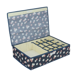 NFI essentials 16+1 Compartment Foldable Storage Box, Multi Closet Organizer For ,Socks, Bra, Tie, Scarf, Panty Innerwear Organizer For Wardrobe Undergarments Organizer Non Woven