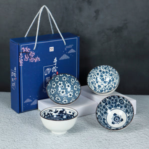 NFI essentials Set of 4 Ceramic Multipurpose Serving Bowls Porcelain Side Bowls for Noodles, Ramen, Snacks, Soups, and Curries  Microwave & Dishwasher Safe Ideal for Gifting (320 ml)