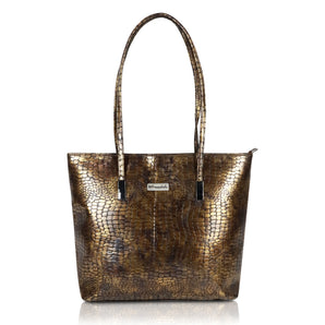 NFI essentials Large Capacity Croco Pattern Tote Bags For Womens Handbag for Ladies Big stylish Purse Shoulder Shopping office College party Bag for daily travel with zip pocket