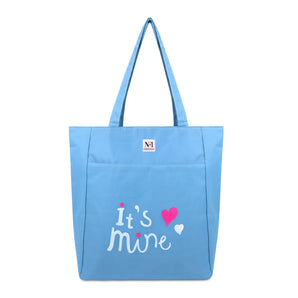 NFI essentials Polyester Printed Tote Bag for Women with Zipper, Casual Handbag Shopping