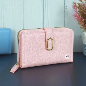 NFI essentials Small Wallet for Women, PU Leather Mini Wallet for Girls, Zipper Wallet, Credit Card Holder Organizer Coin Purse for Girls, Small Money Wallets for Ladies