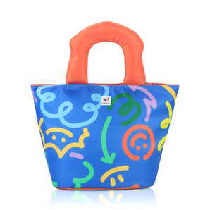 NFI essentials Insulated Lunch Bag for Men Women Large Tiffin Carry Bag Travel Lunch Box Organizer for Office, School, College, Leak-Proof Printed Lunch Cooler Bag