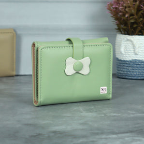 NFI essentials Small Wallet for Women, PU Leather Mini Wallet for Girls, Trifold Wallet, Credit Card Holder Organizer Coin Purse for Girls, Small Money Wallets for Ladies