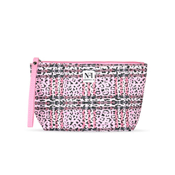 Printed Cosmetic Pouch | Makeup Pouch | Vanity Case | Travel Organiser | Size: 25x14.5x7.5cm - AYAHA ENTERPRISES PRIVATE LIMITED