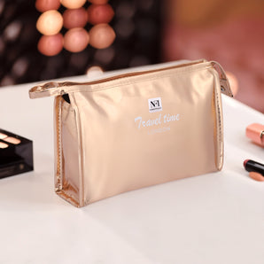 NFI essentials PU Reflective Makeup Pouch for Women, Stylish Pouches for Makeup Accessories