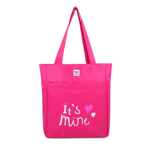 NFI essentials Polyester Printed Tote Bag for Women with Zipper, Casual Handbag Shopping