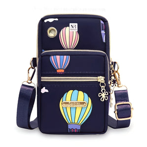 NFI essentials Small Crossbody Bag for Womens, Mobile Cell Phone Holder Wallet Bag, Shoulder Sling Bag, Hand Purse, Printed Clutch Mobile Sling Bag, 3 Layer Phone Pouch for Girls - AYAHA ENTERPRISES PRIVATE LIMITED