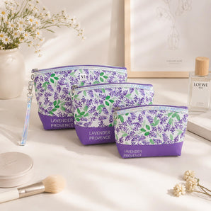 NFI essentials Set of 3 Printed Cosmetic Pouch for Women, Makeup Vanity Bag