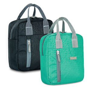 NFI essentials Pack Of 2 Insulated Lunch Bag, Lunch Bag for Office Men, Women & Kids, Quality Tiffin Bag for Picnic, School, Work Carry Bag for Lunch 7 Liters