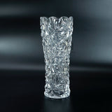 NFI essentials 10 Inches Crystal Clear Glass Vases for Flowers with Embossed Floral Design for Fresh or Artificial Flowers Decorative Centerpiece - AYAHA ENTERPRISES PRIVATE LIMITED