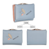 NFI essentials Fashion PU Leather Women's Mini Clutch Wallet | Girls Leaf Bi-fold Card Holder | Womens Purse Small Clutch Wallet - AYAHA ENTERPRISES PRIVATE LIMITED