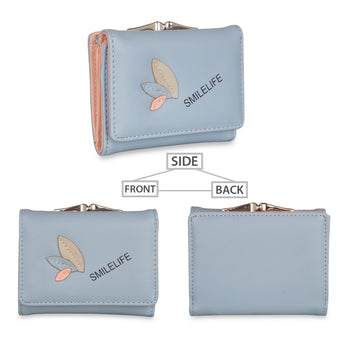 NFI essentials Fashion PU Leather Women's Mini Clutch Wallet | Girls Leaf Bi-fold Card Holder | Womens Purse Small Clutch Wallet - AYAHA ENTERPRISES PRIVATE LIMITED