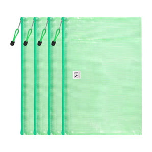 NFI essentials Pack of 4 Multi Color Document File Folder 6 Compartment File Organizer, File Folder with Labels, A4 Paper Filing Folder for Home, School, Office, and Travel (STAT-22-Pack of 4)