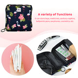NFI essentials Pack of 2 Nylon Print Women Portable Sanitary Napkin Pouch With Zipper Feminine Pad - AYAHA ENTERPRISES PRIVATE LIMITED