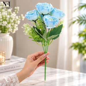 NFI essentials Artificial Flower Bunch for Home Decor 31cm, Loose Flowers for Vase Pot, Home Decor, Living Room, Bedroom, Office, Bouquets, Wedding, Festive Decoration