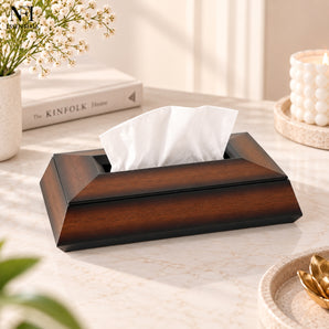 NFI essentials Wooden Tissue Holder Box, Tissue Paper Cover, 24cm Length