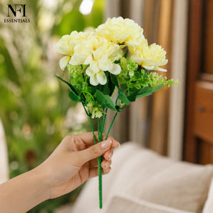 NFI essentials Artificial Flower Bunch for Home Decor 31cm, Loose Flowers for Vase Pot, Home Decor, Living Room, Bedroom, Office, Bouquets, Wedding, Festive Decoration
