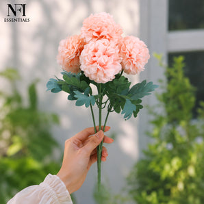 NFI essentials Artificial Flower Bunch for Home Decor 39cm, Decorative Flowers for Bouquets, Wedding, Festive Decoration & Living Room, Loose Flowers for Vase Pot (Without Vase)