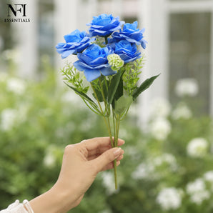 NFI essentials Artificial Flower Bunch for Home Decor 31cm, Loose Flowers for Vase Pot, Home Decor, Living Room, Bedroom, Office, Bouquets, Wedding, Festive Decoration (Without Vase)