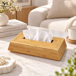 NFI essentials Wooden Tissue Holder Box, Tissue Paper Cover, 24cm Length
