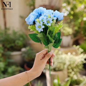 NFI essentials Artificial Flower Bunch for Home Decor 31cm, Loose Flowers for Vase Pot, Home Decor, Living Room, Bedroom, Office, Bouquets, Wedding, Festive Decoration