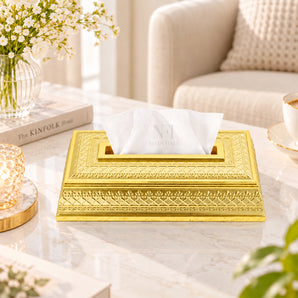 NFI essentials Tissue Holder Box, Luxurious Tissue Cover for Home, Office, Bedroom, Restaurant, 25cm Length