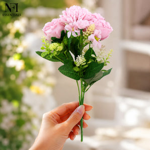 NFI essentials Artificial Flower Bunch for Home Decor 31cm, Loose Flowers for Vase Pot, Home Decor, Living Room, Bedroom, Office, Bouquets, Wedding, Festive Decoration