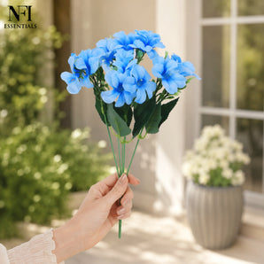 NFI essentials Artificial Flower Bunch for Home Decor 34cm, Loose Flowers for Vase Pot, Home Decor, Living Room, Bedroom, Office, Bouquets, Wedding, Festive Decoration