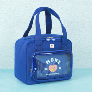 NFI essentials Insulated Lunch Bag for Men Women with Front Pocket Portable Thermal Large Tiffin Carry Bag Travel Lunch Box Organizer for Office, School, College