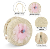 NFI essentials Round Sling Bag for Women, Stylish Shoulder Bag for Girls, Travel Crossbody Bag Purse for Ladies, Jute Zipper Closure Straw Side Sling Bag for Woman Latest - AYAHA ENTERPRISES PRIVATE LIMITED