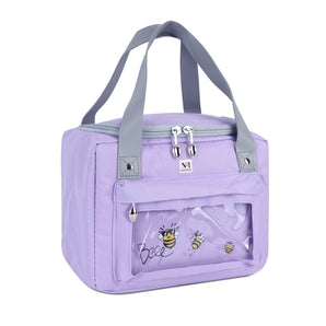 NFI essentials Insulated Lunch Bag for Men Women with Front Pocket Portable Thermal Large Tiffin Carry Bag Travel Lunch Box Organizer for Office, School, College