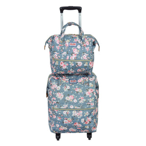 NFI essentials Nylon Travel Trolley Bag Duffle Dual Function Travelling Trolley & Backpack Storage Bag for Women Turn Baby Daiper Backpacks (Copy)