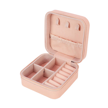 NFI essentials Mini PU Travel Makeup Storage Box, Cosmetic Box Small Make Up Display Storage for Ring, Pendant, Earring, Necklace, Bracelet - AYAHA ENTERPRISES PRIVATE LIMITED